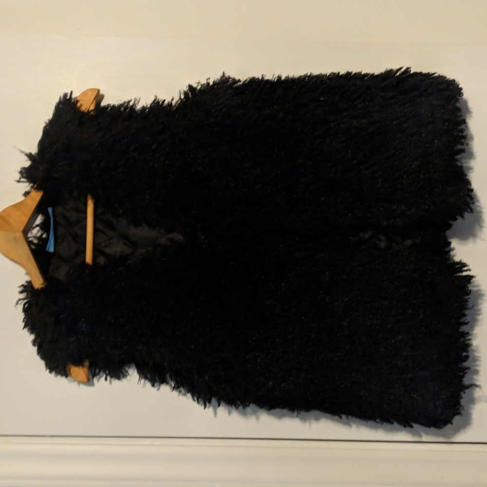 Simply Vera Wang Furry Black Vest